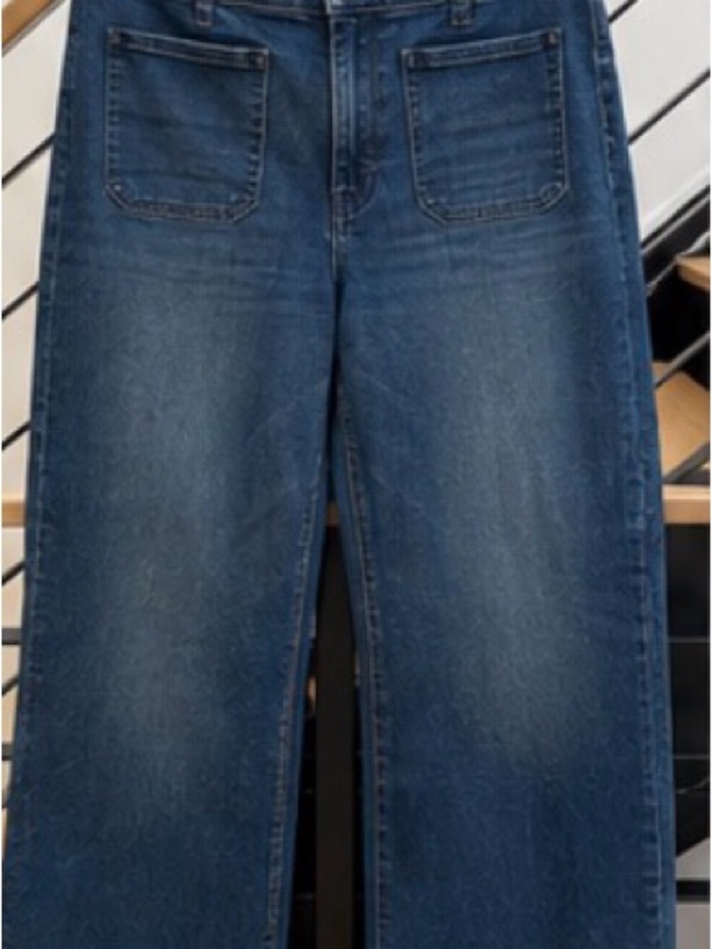 Veronica Beard Deep Blue Wide-Leg Jeans